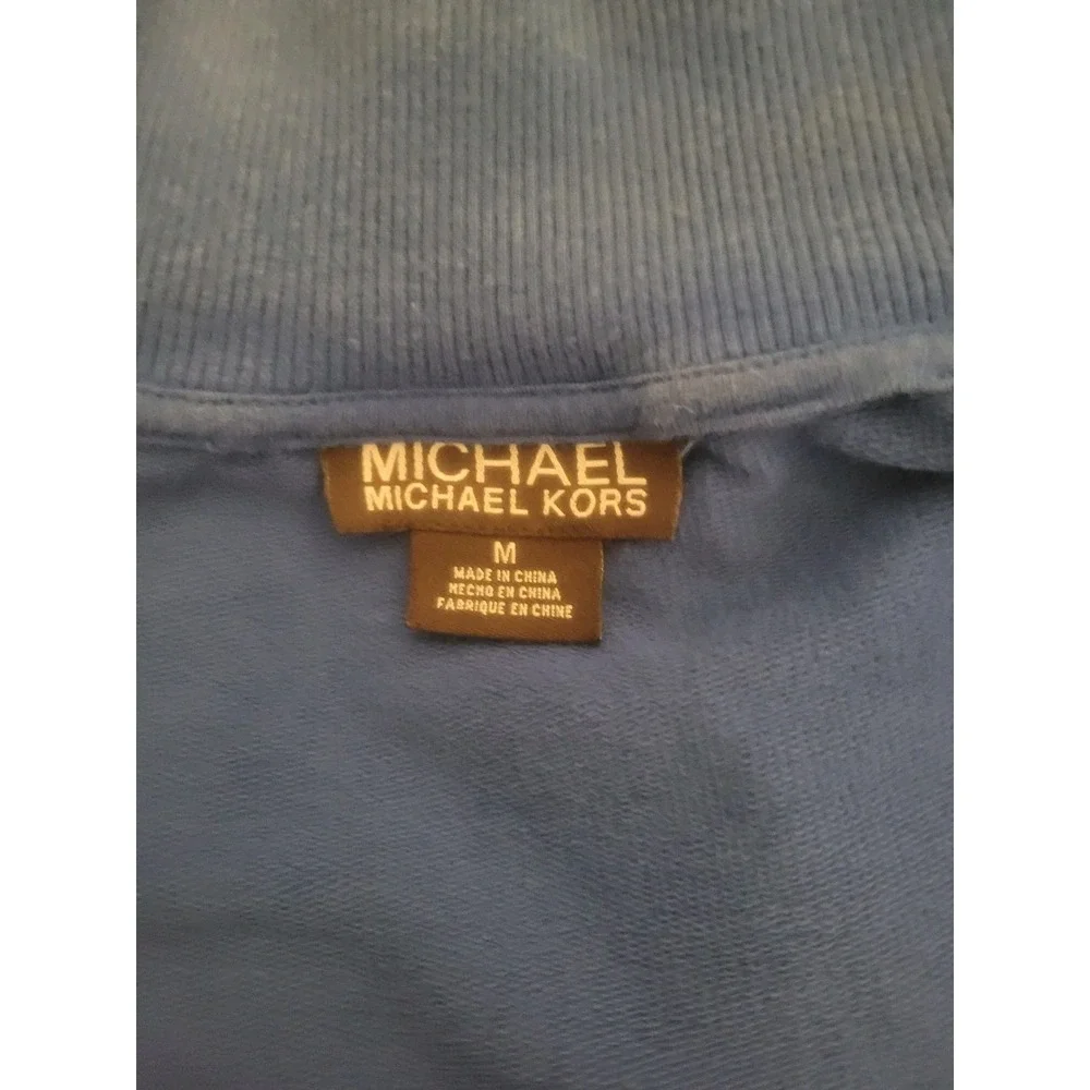 MICHAEL KORS Size M Women Cotton‎ Blend Full Zip Stand Collar Athletic Jacket